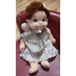 Curly Ty Real Babydoll Beanie Baby Vintage Retired 2000, Ty Gear Dress, Toy Doll